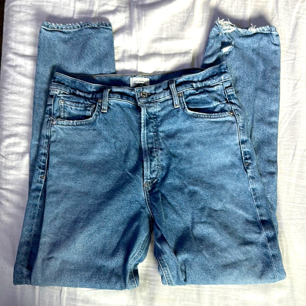 Citizens of Humanity Charlotte Straight Leg Jeans in Light Blue